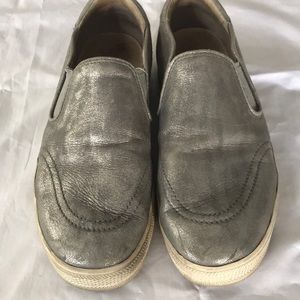 Ash metallic silver platform sneakers